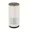1pc Sleek White Air Purifier with Blue Accent