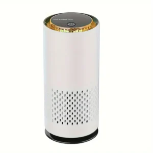 1pc Sleek White Air Purifier with Blue Accent
